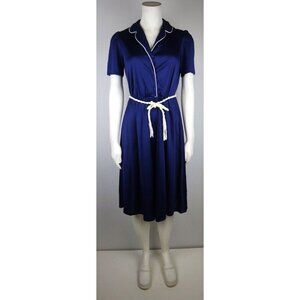 VINTAGE WOMEN'S BLUE DRESS W/ BELT - KEVIN STUART - SIZE 10P